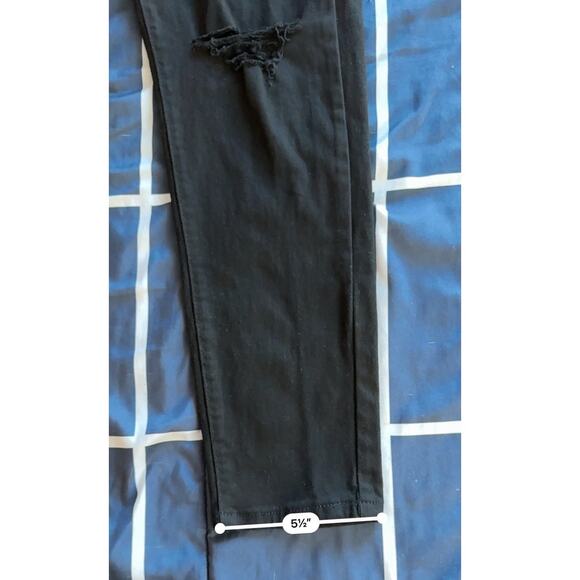 Women's Rocker Size XL Black Distressed Skinny Jeggings - Picture 10 of 11
